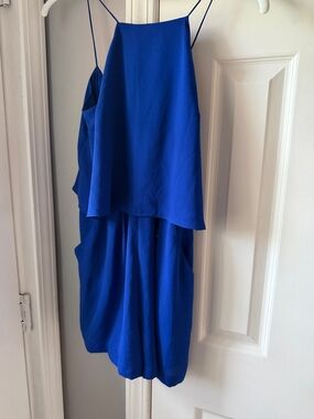 Express Royal Blue Romper with Zipper Detail
